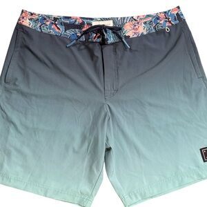 American Eagle Outfitters Gradient Swim Trunks - Green and Blue NWOT